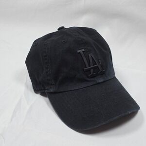 47 Brand Los Angeles Dodgers MLB Clean Up Hat Black OSFA Adjustable Strapback
